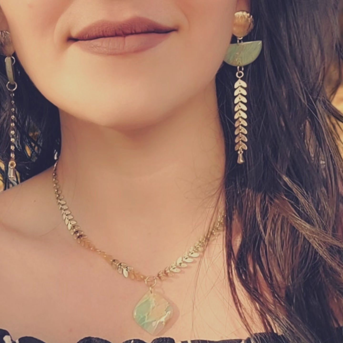 Collana marble green